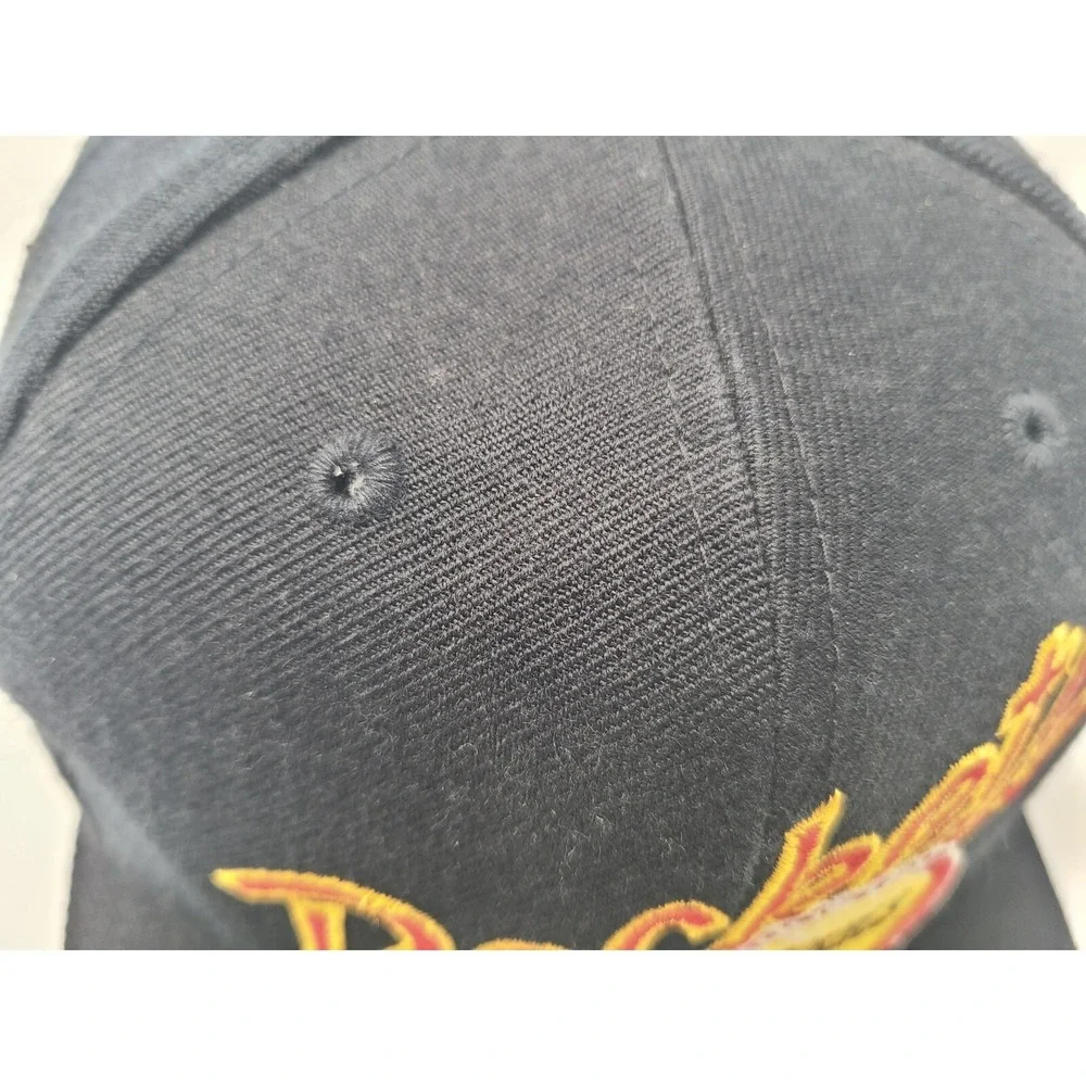 Vintage Houston Rockets Script Sports Specialties Fitted 6 5/8 Hat Cap NBA Black
